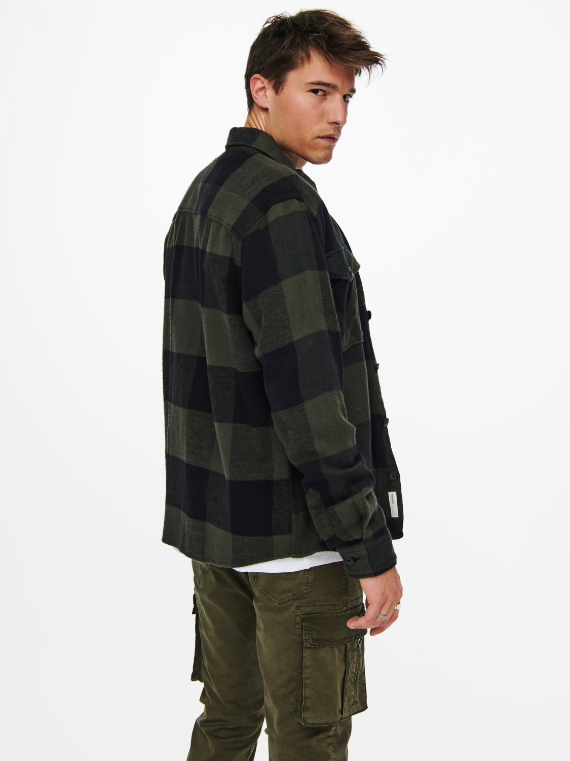 Regular fit Checked twill shirt