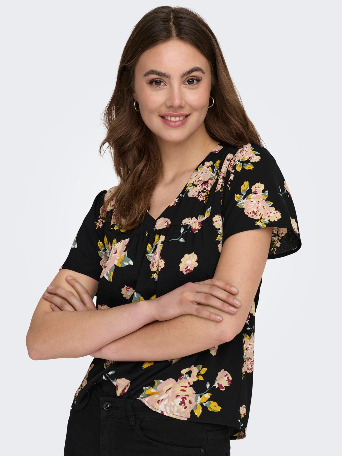 Regular Fit V-Neck Top