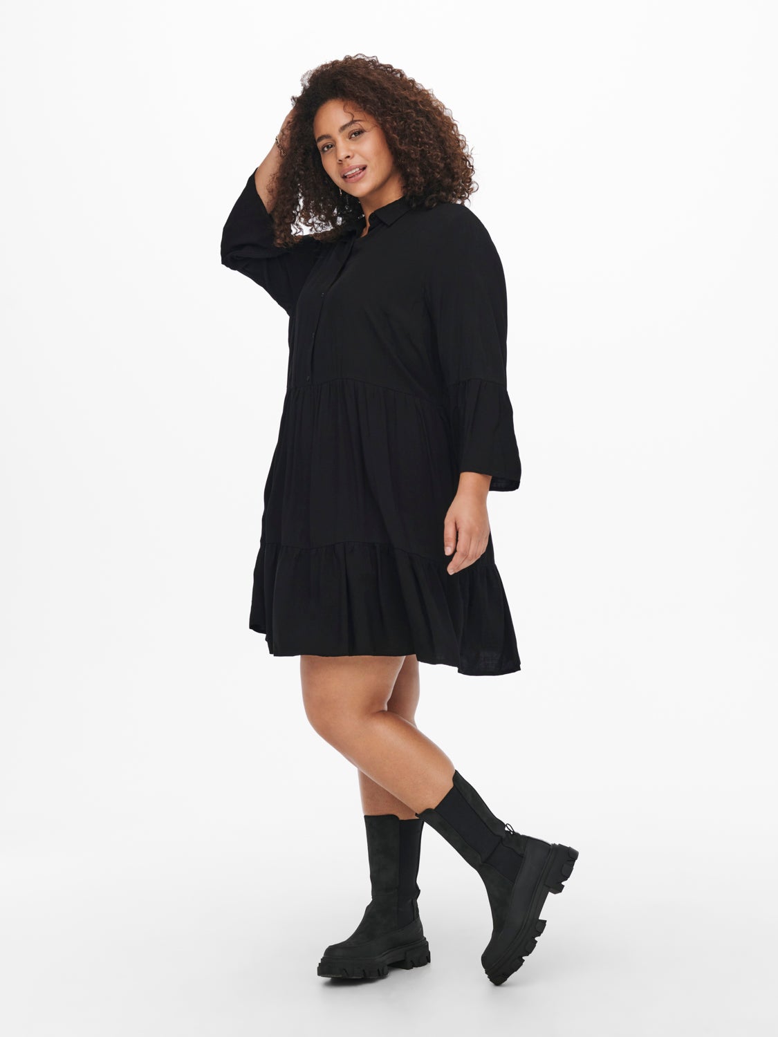 Curvy 3/4 sleeved tunic Dress