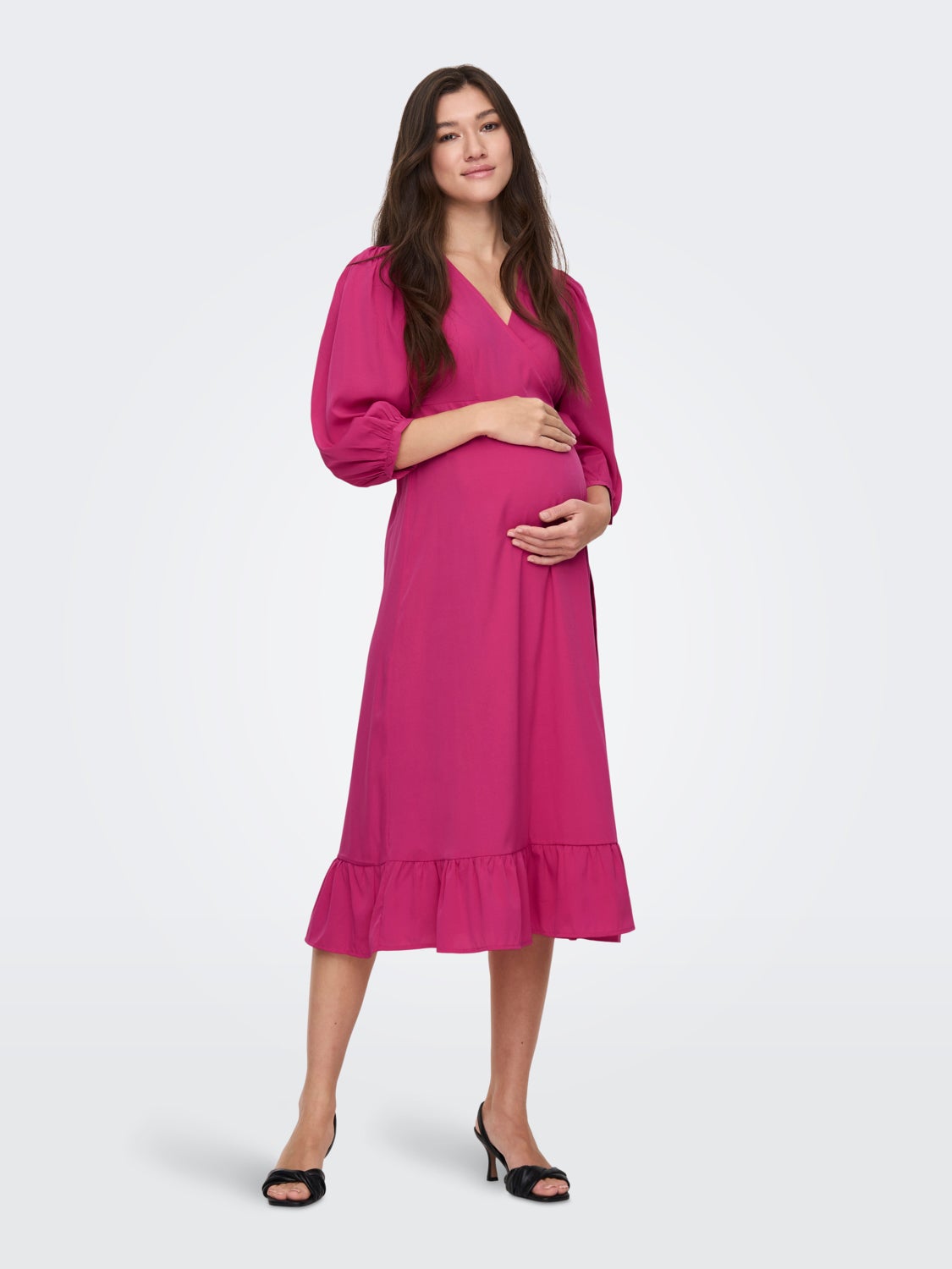 Mama midi wrap dress