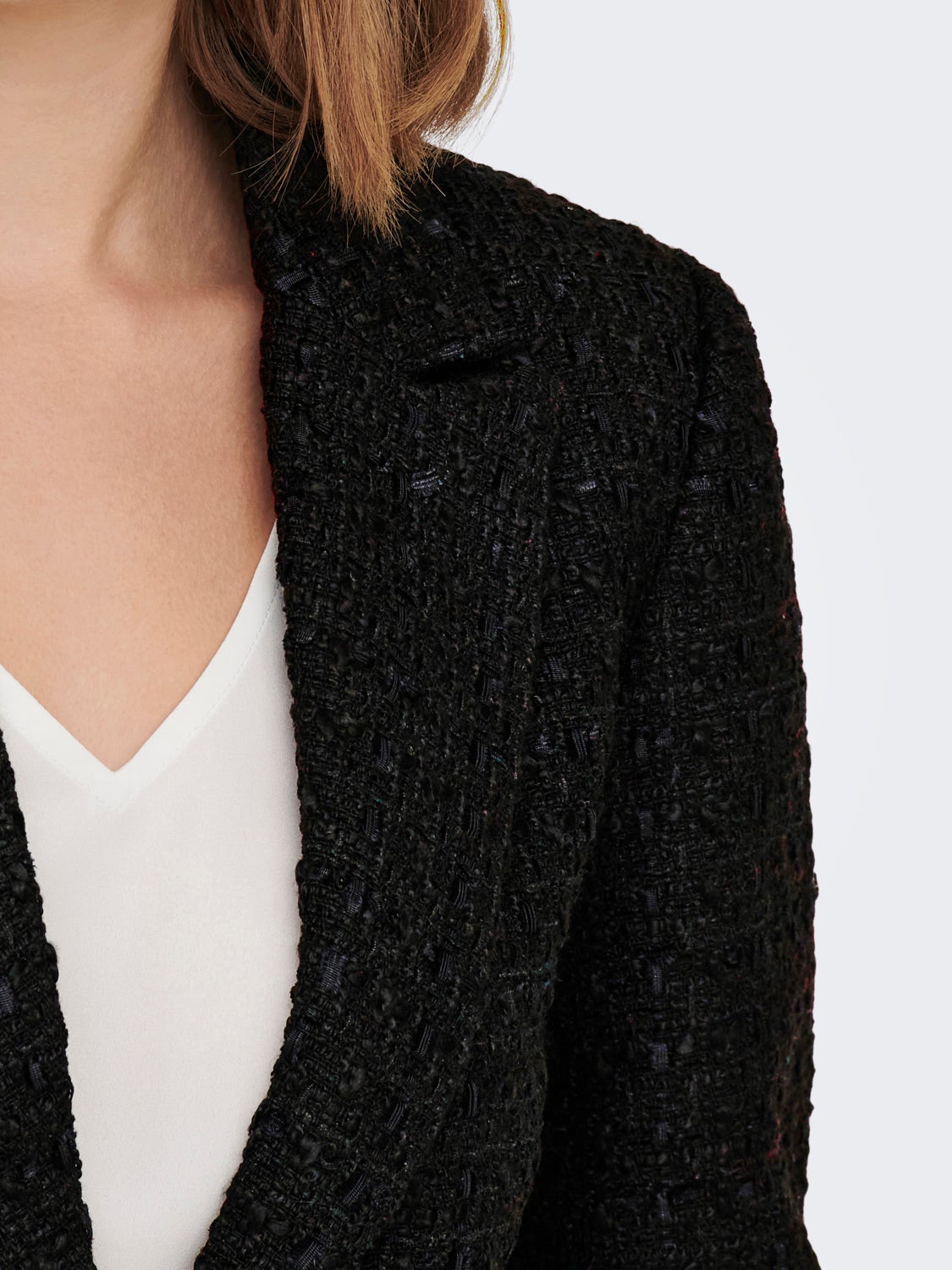Cropped texture blazer