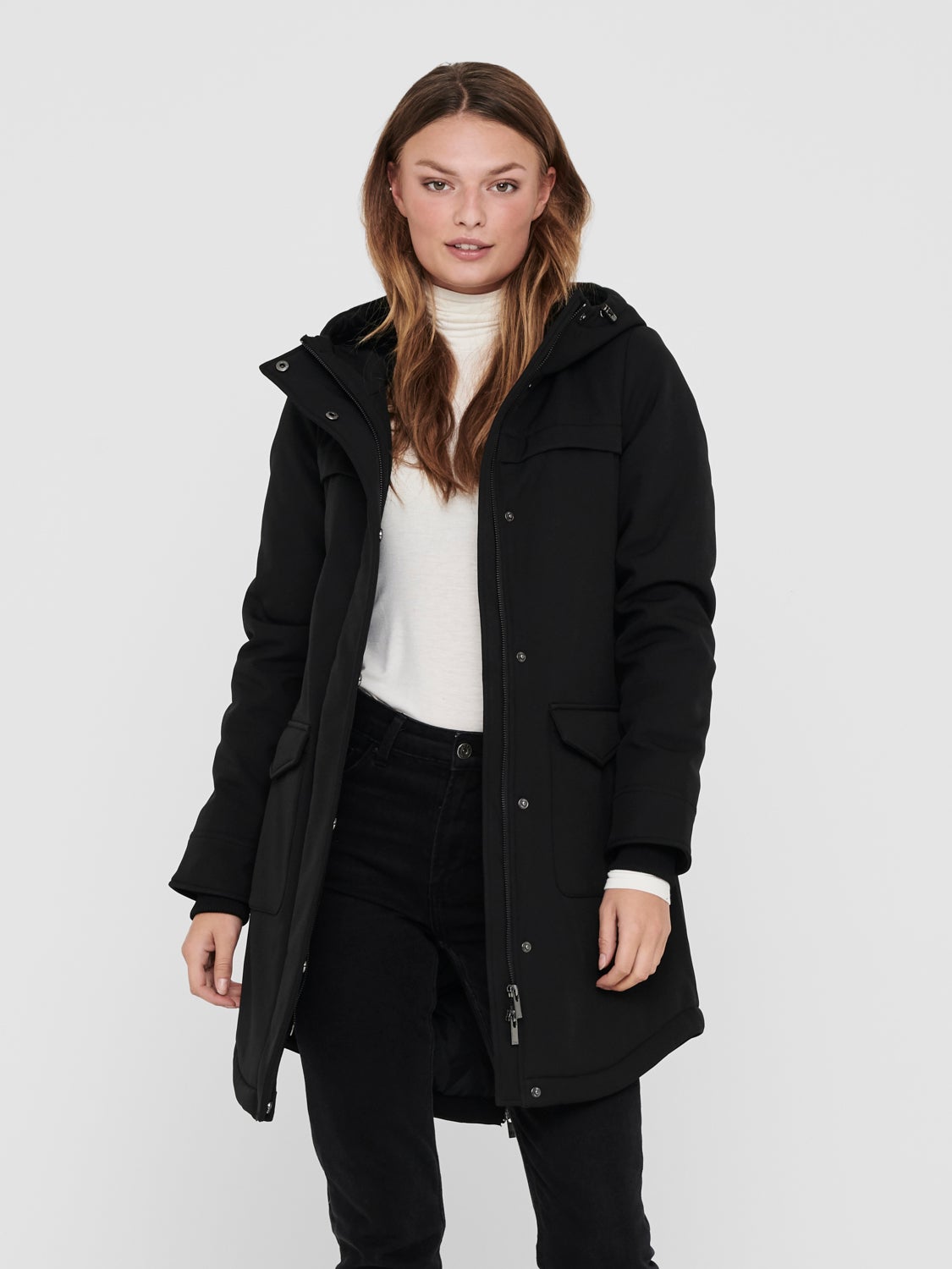 Long jacket with pockets