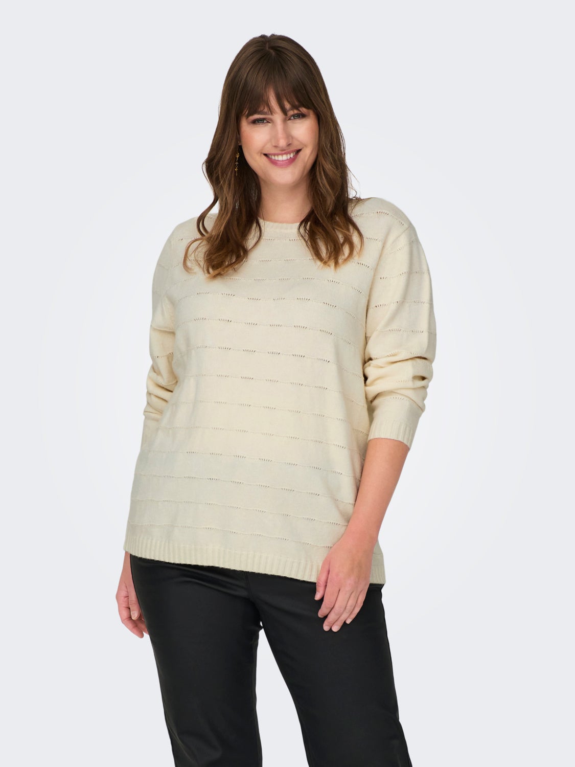 Curvy o-hals sweatshirt
