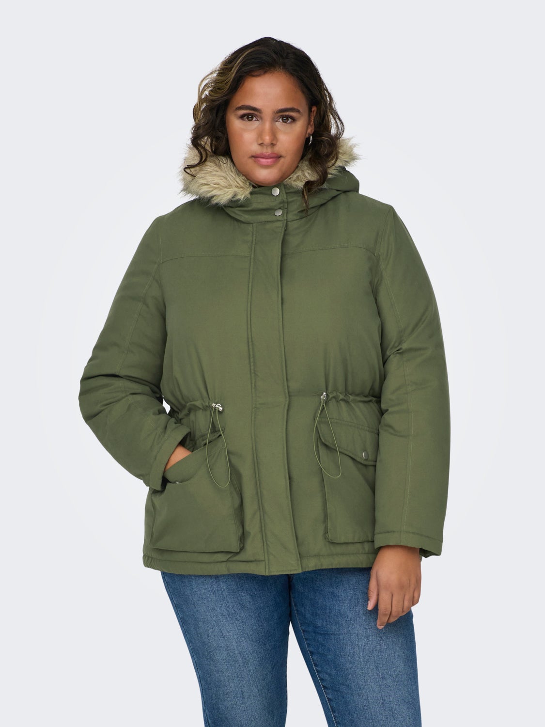 Curvy parka jacket