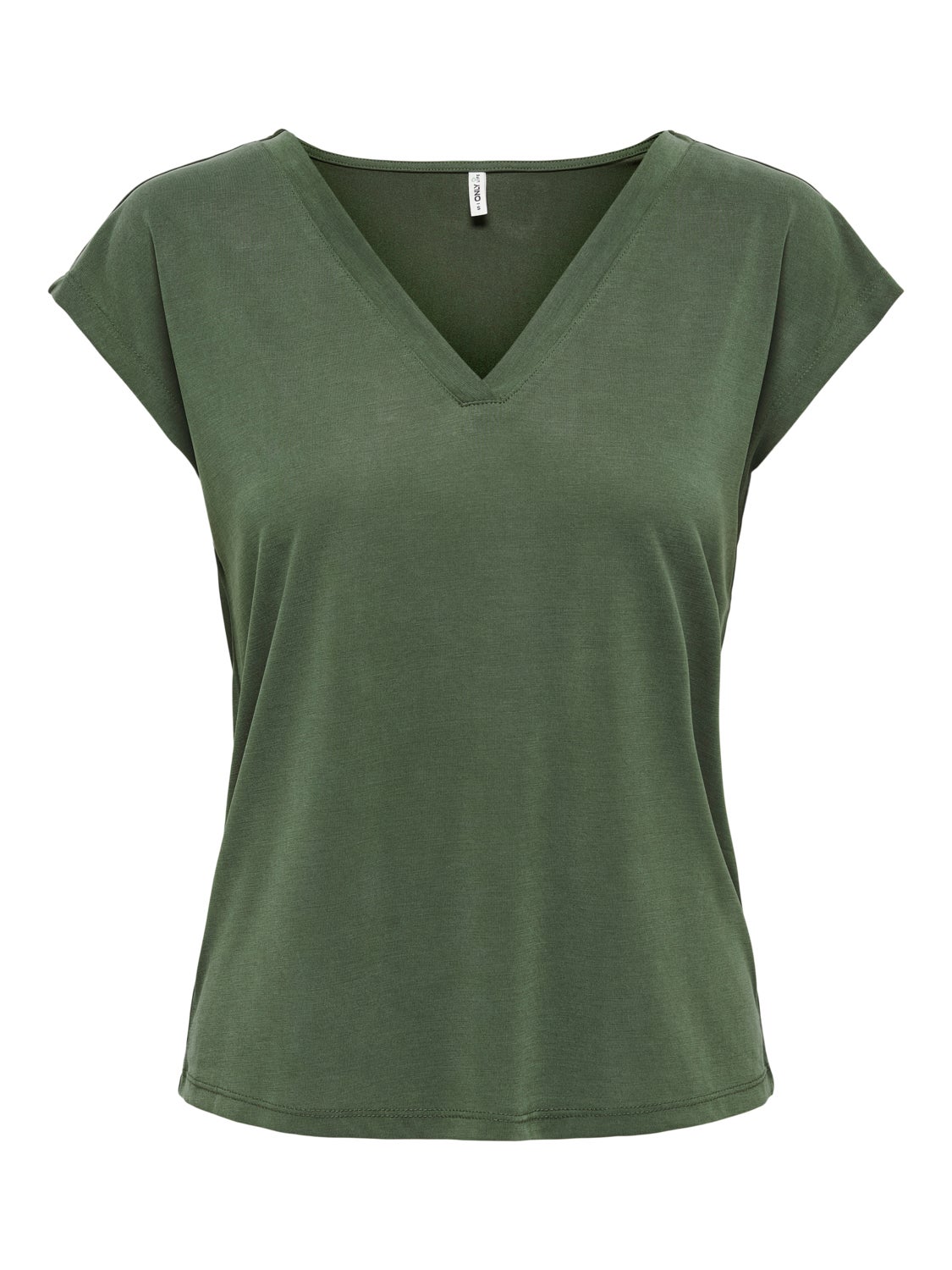 V-NECK TOP WITH SHORT SLEEVES