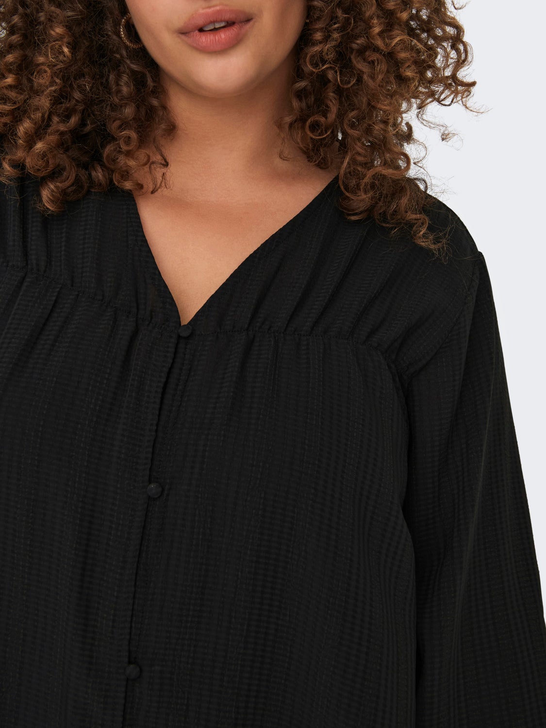 Curvy v-neck layered dress