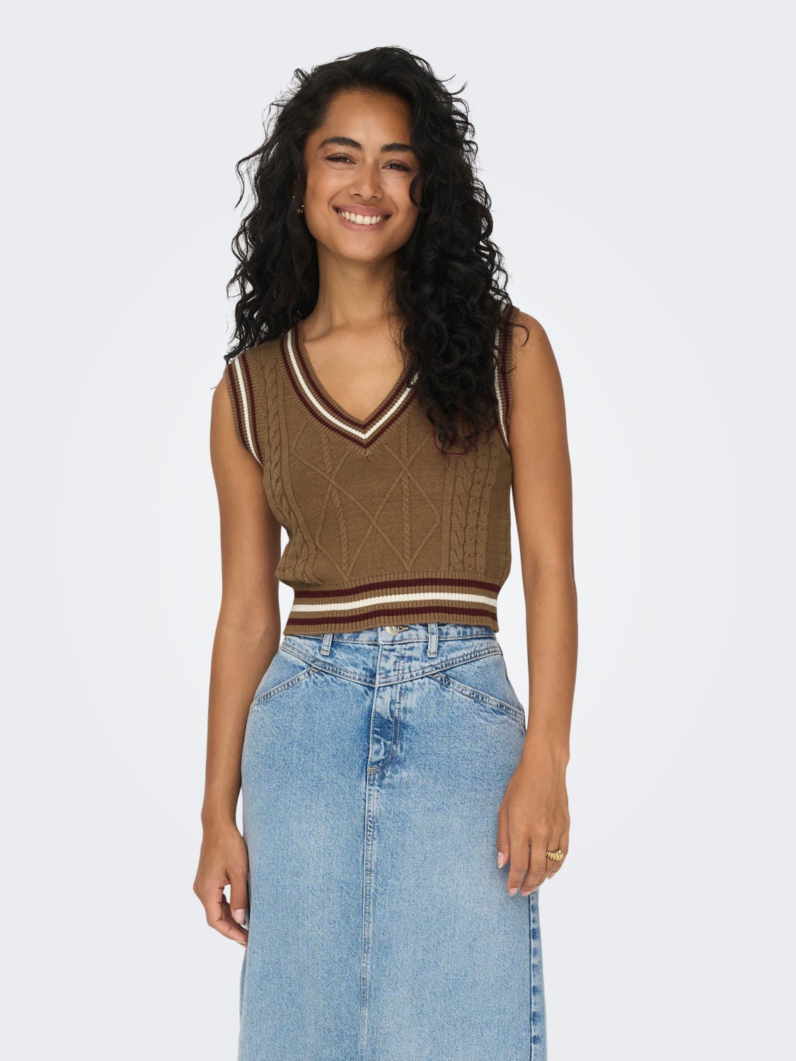 O-Neck Knit Waistcoat