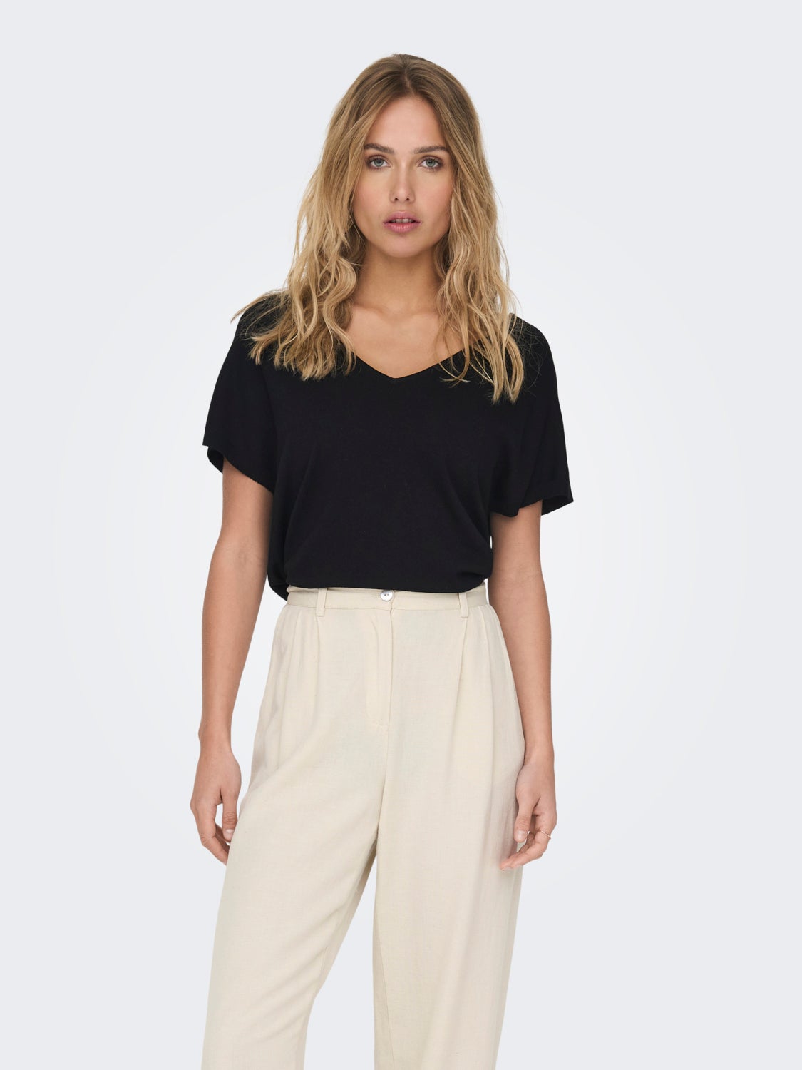 Loose Fit V-Neck Top