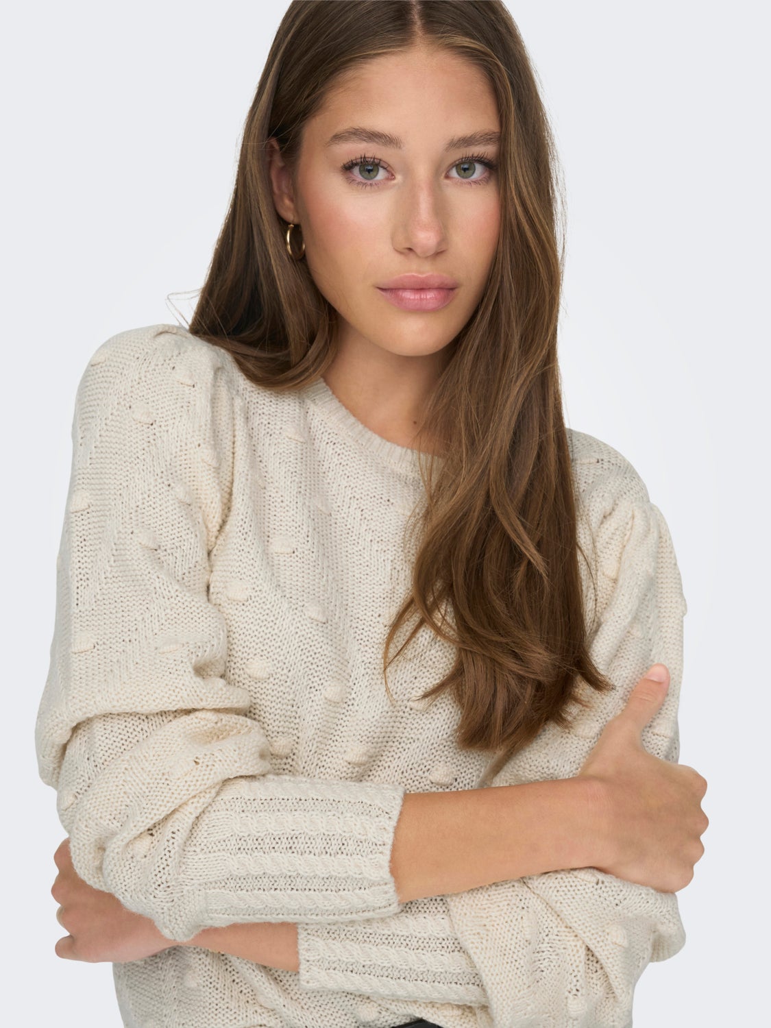Textured knitted pullover
