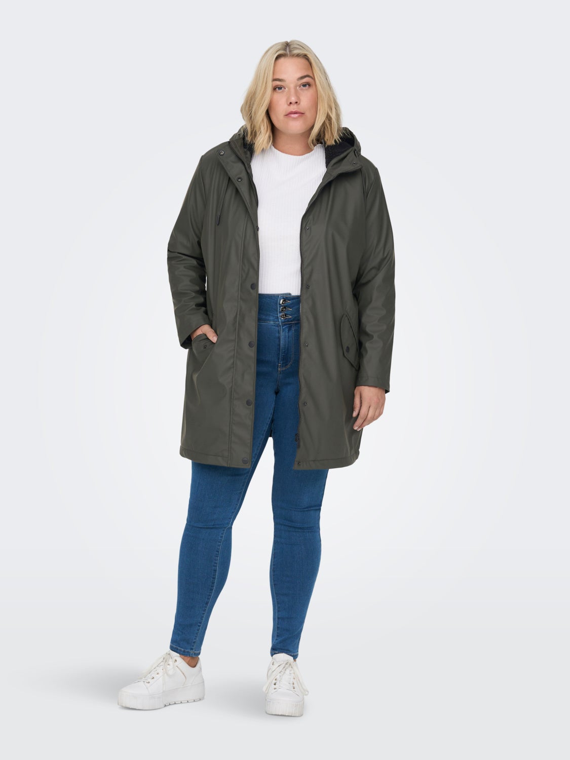 Curvy padded Rain jacket