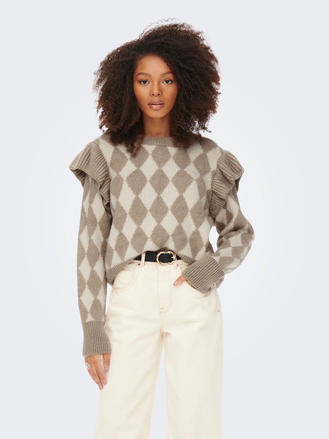 Ruffle Knitted Pullover