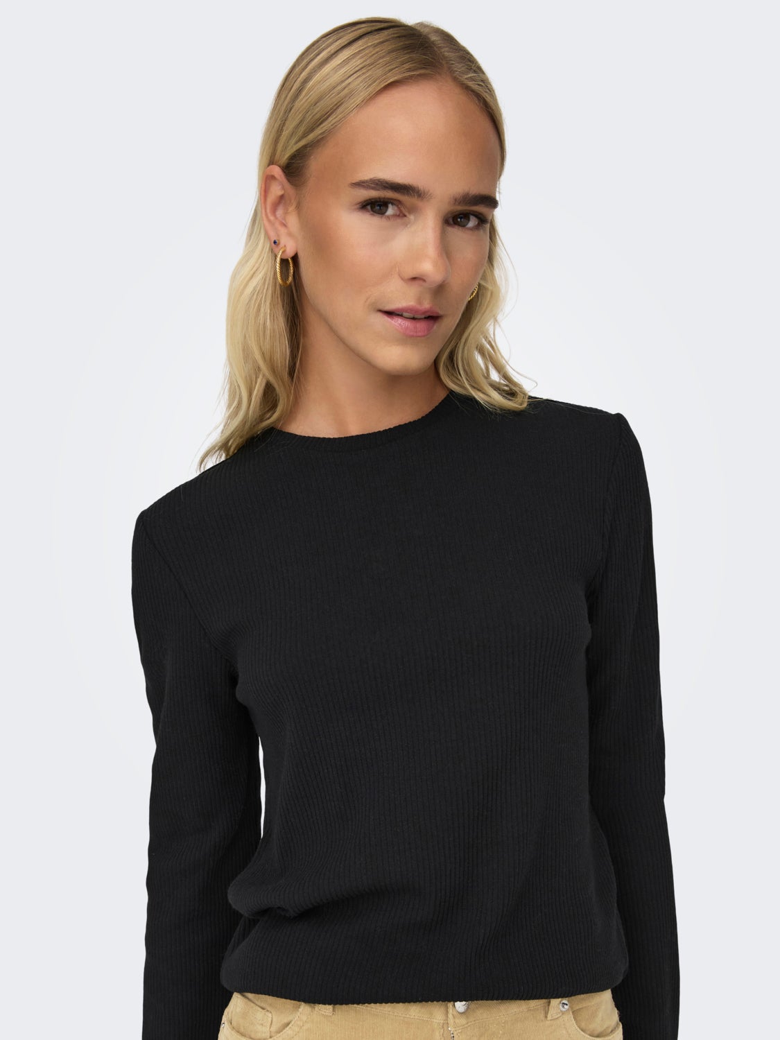 Long sleeve rib top