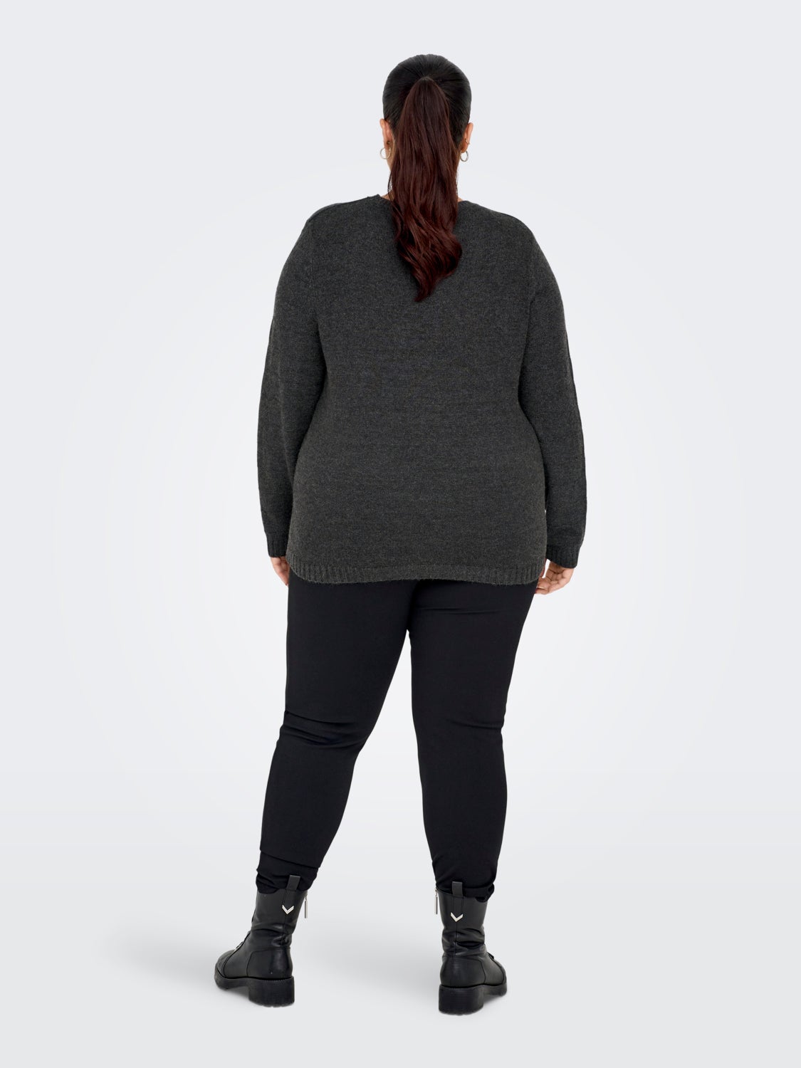 Curvy o-hals sweatshirt