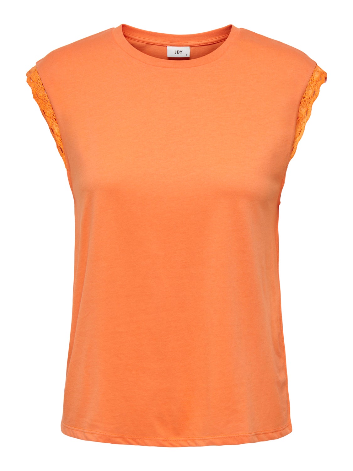 O-neck top with lace detail