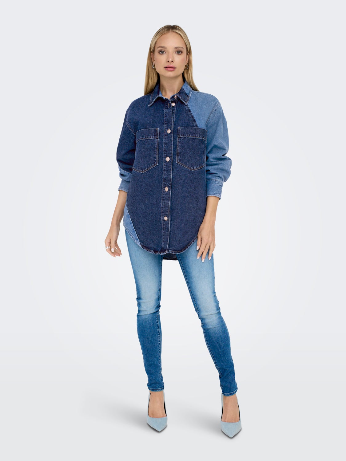 Mix denim shirt
