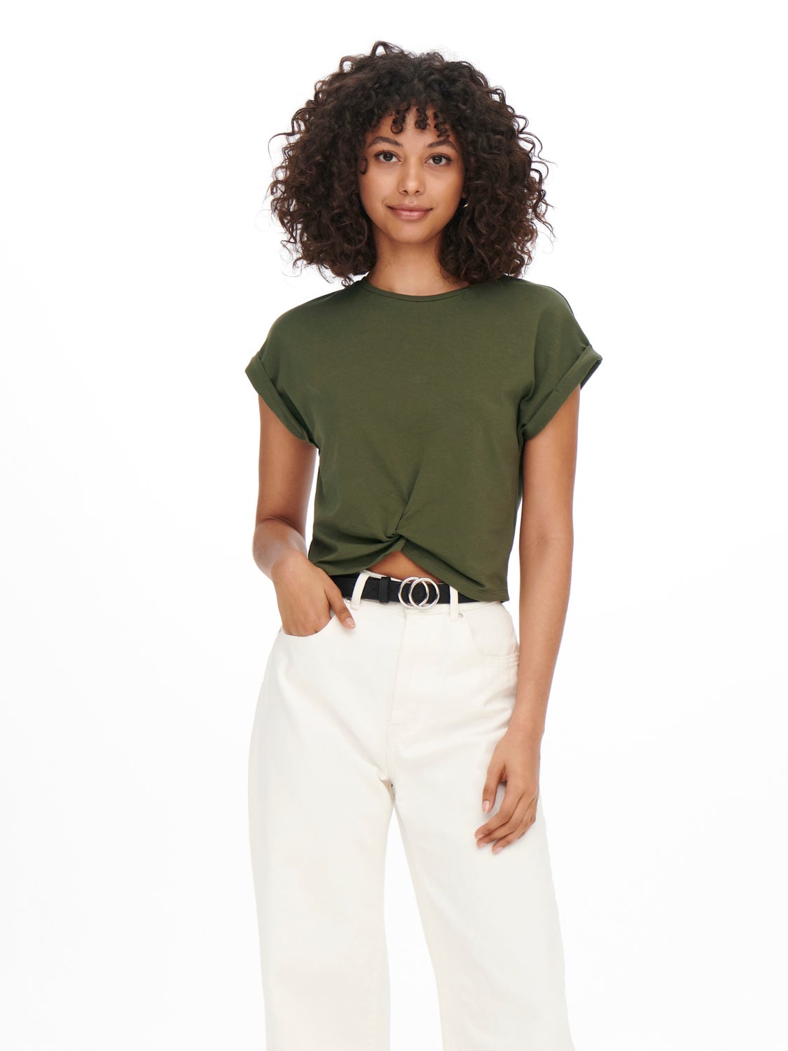 Knot detailed Short Sleeved Top