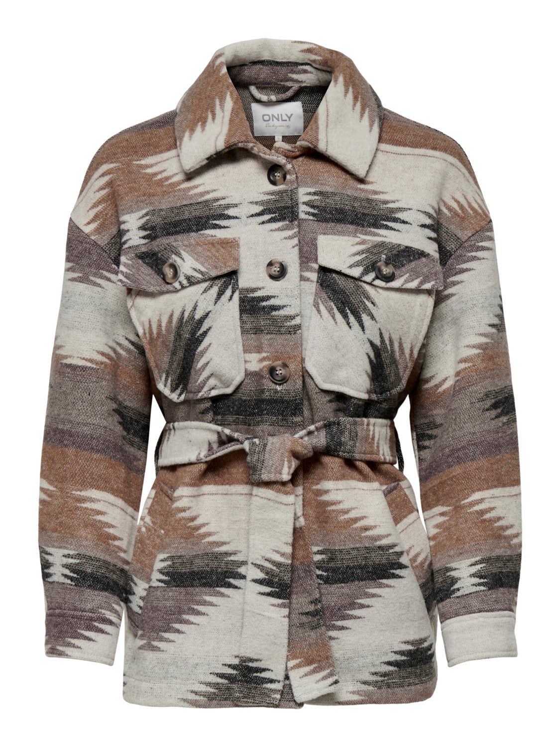 Petite belted Shacket