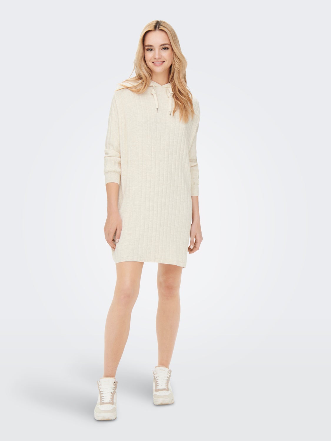 Knitted hoodie dress