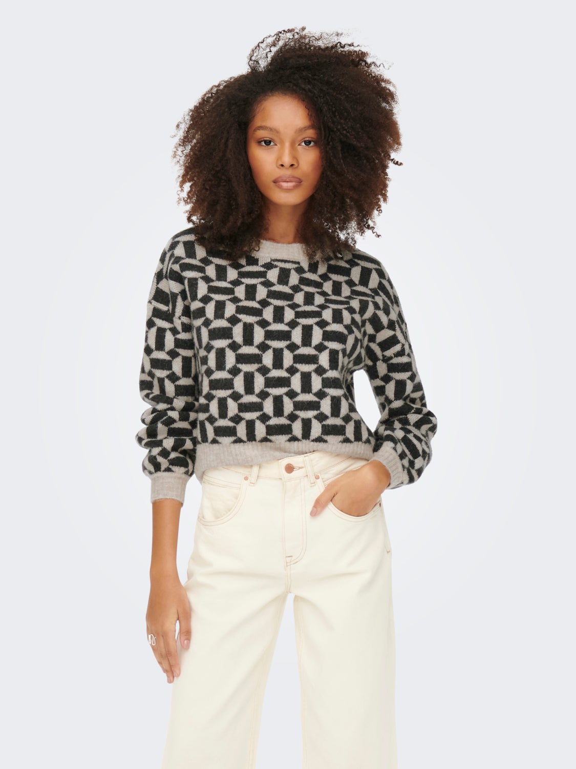 Patterned Knitted Pullover