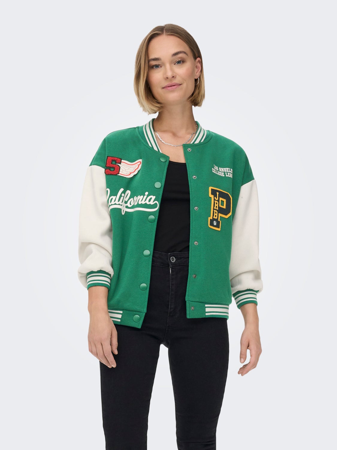 Detailed sweat bomber jacket