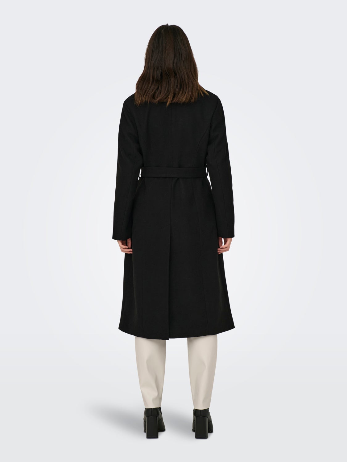 Long coat with belt