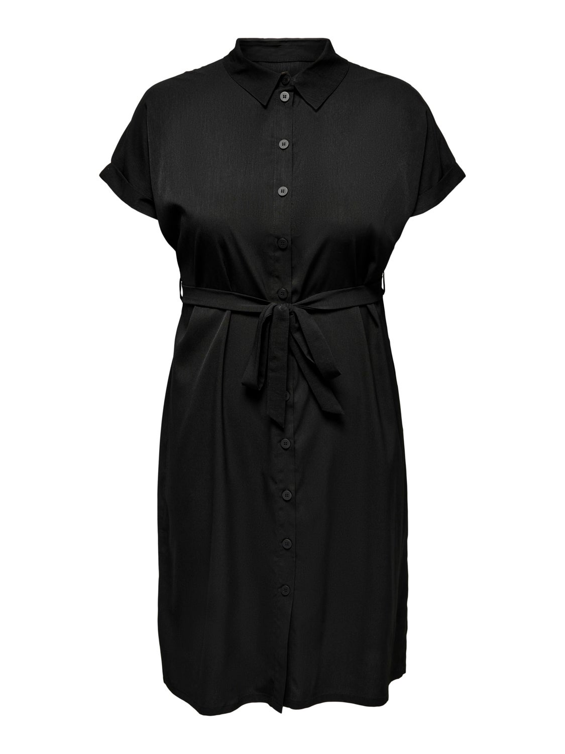 Curvy tie belt Shirt dress