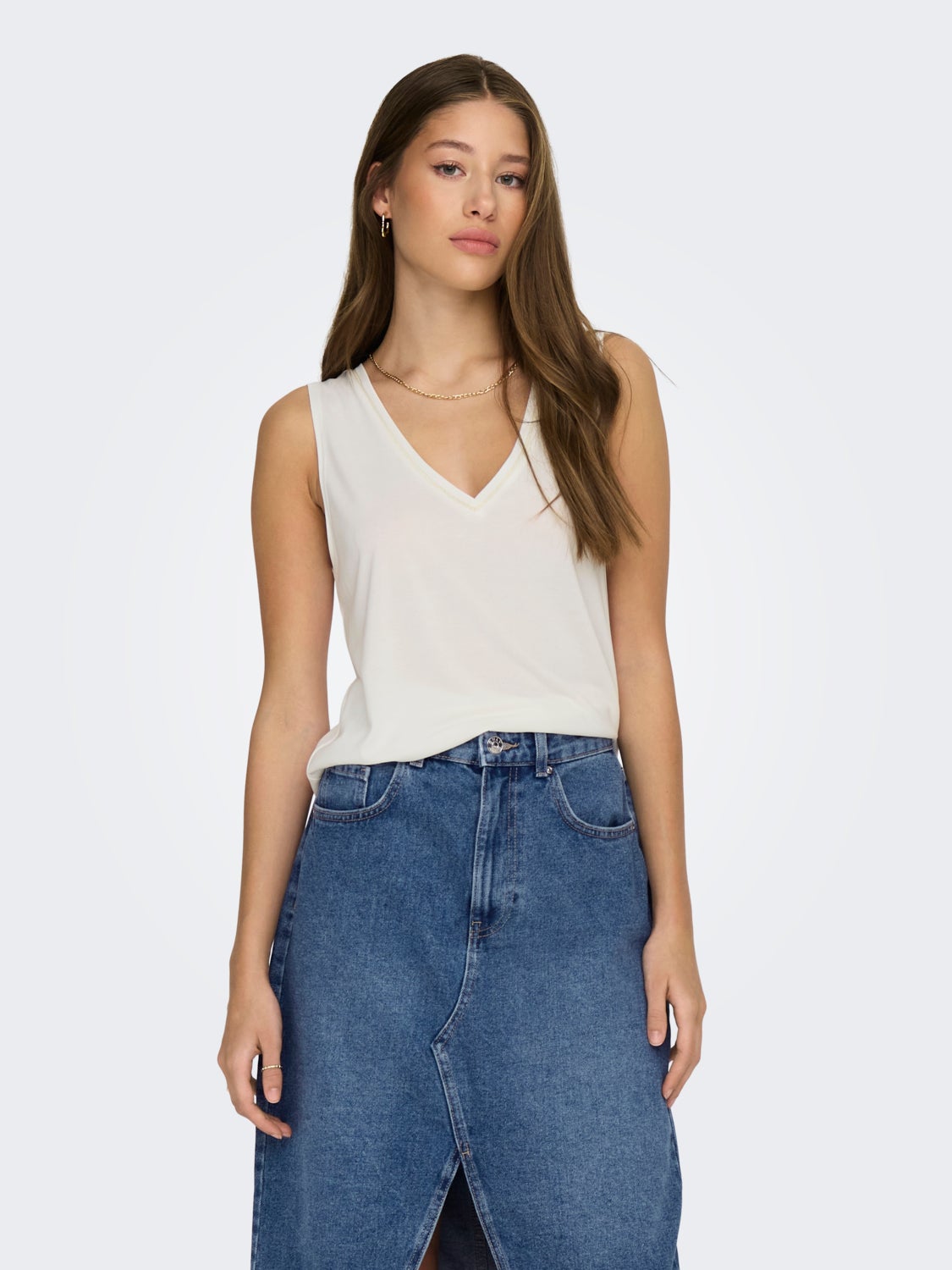 Regular Fit V-Neck Top