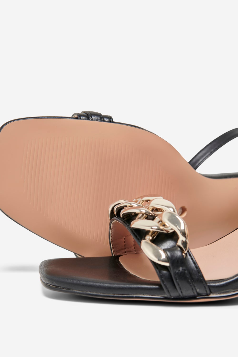 Faux leather heeled sandals