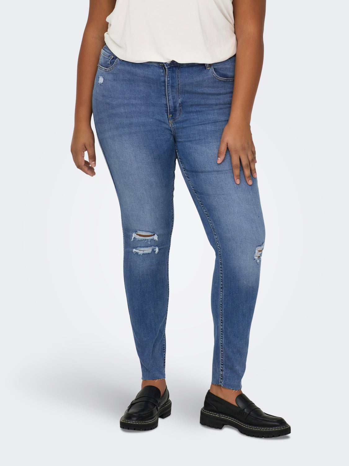 Curvy CarLake Ankle HW Skinny fit jeans