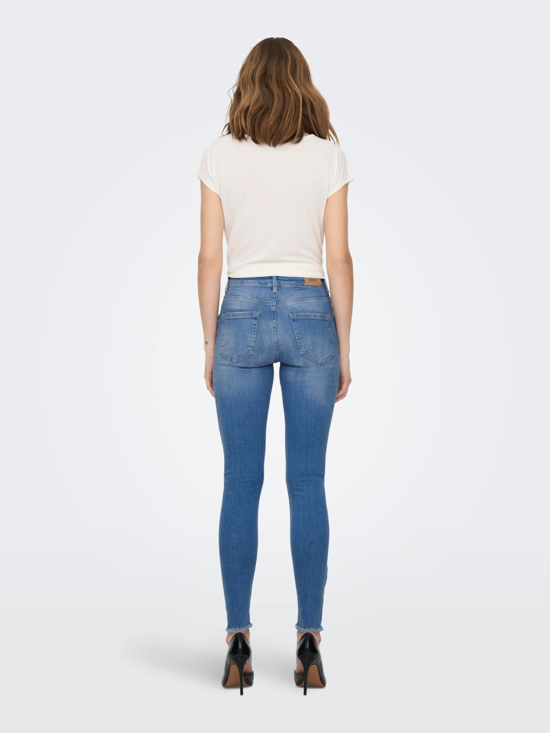 Skinny Fit High waist Raw hems Jeans