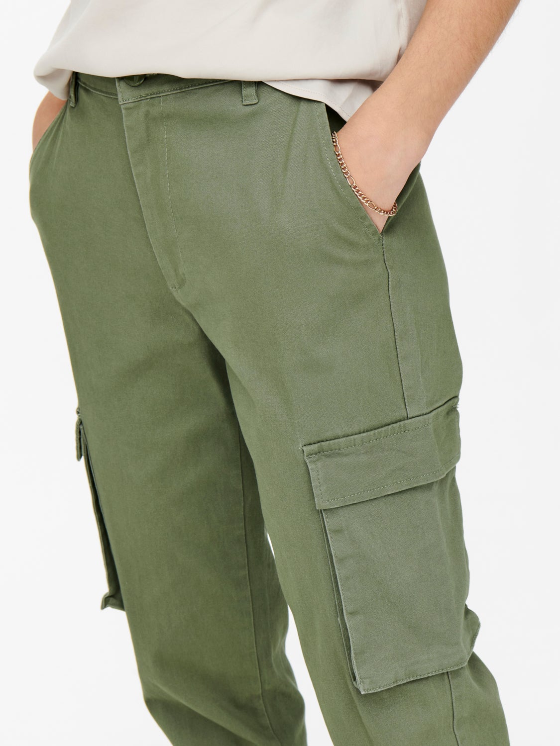 Mid waist Cargo trousers