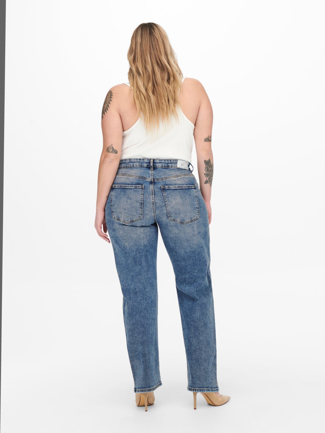 CUrvy CARKaily Wide high waisted jeans