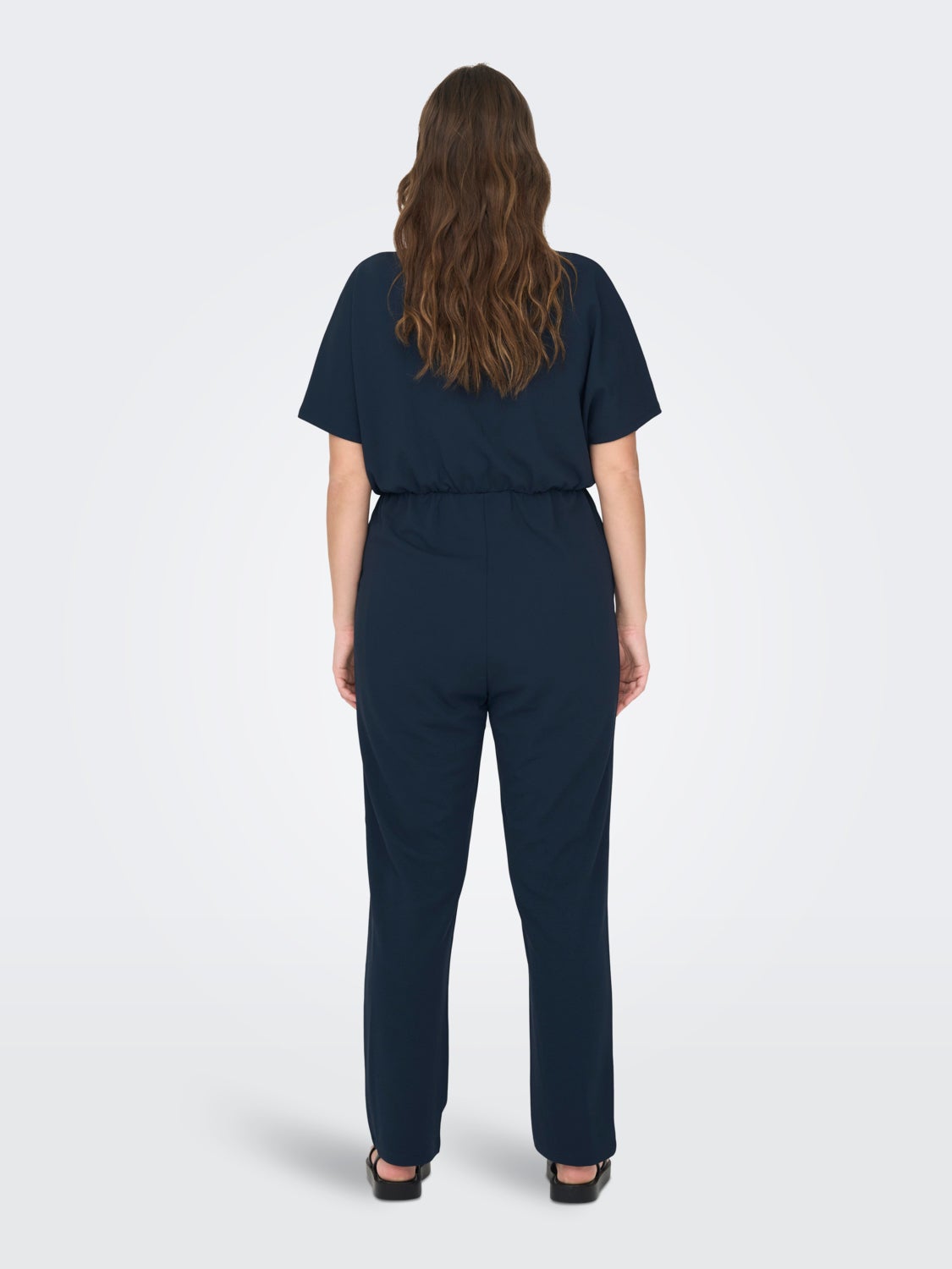 Curvy solid color jumpsuit