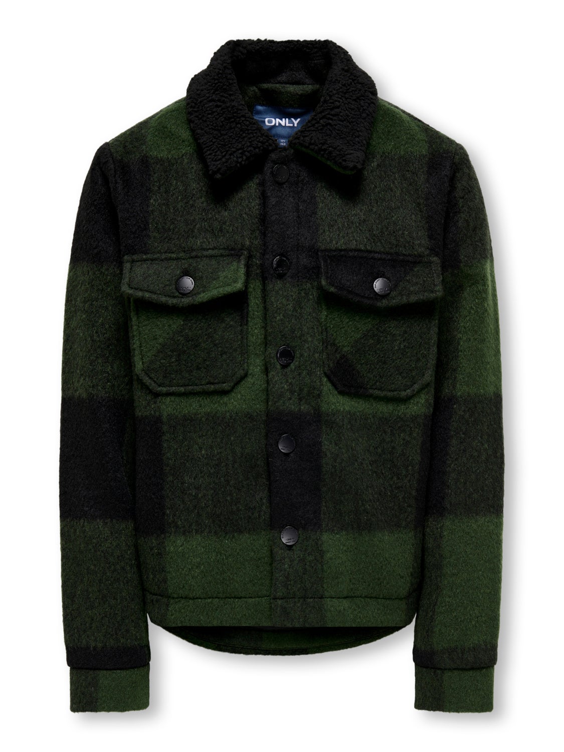 Shacket with buttons