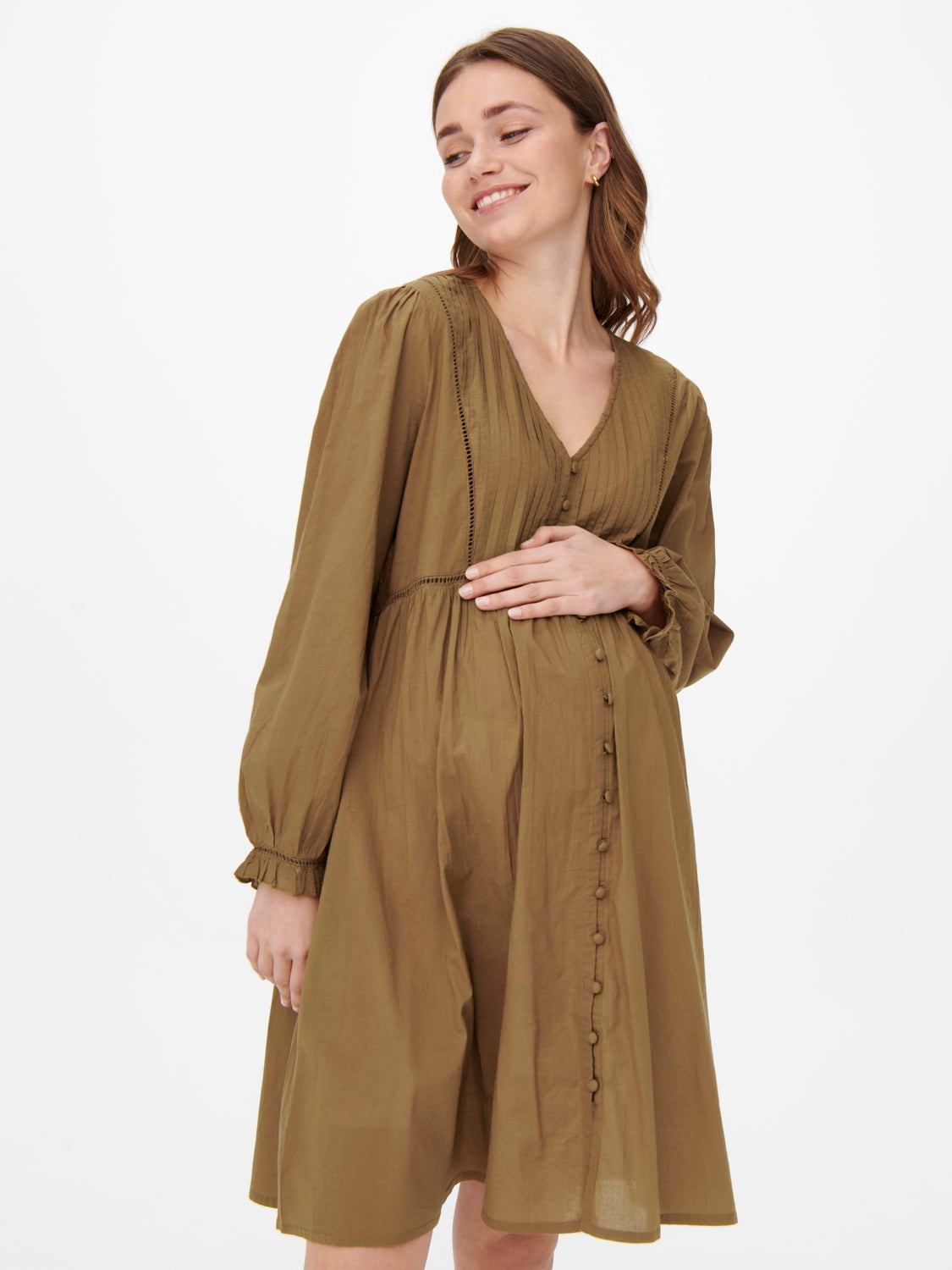 Mama 3/4 sleeved V-neck Dress
