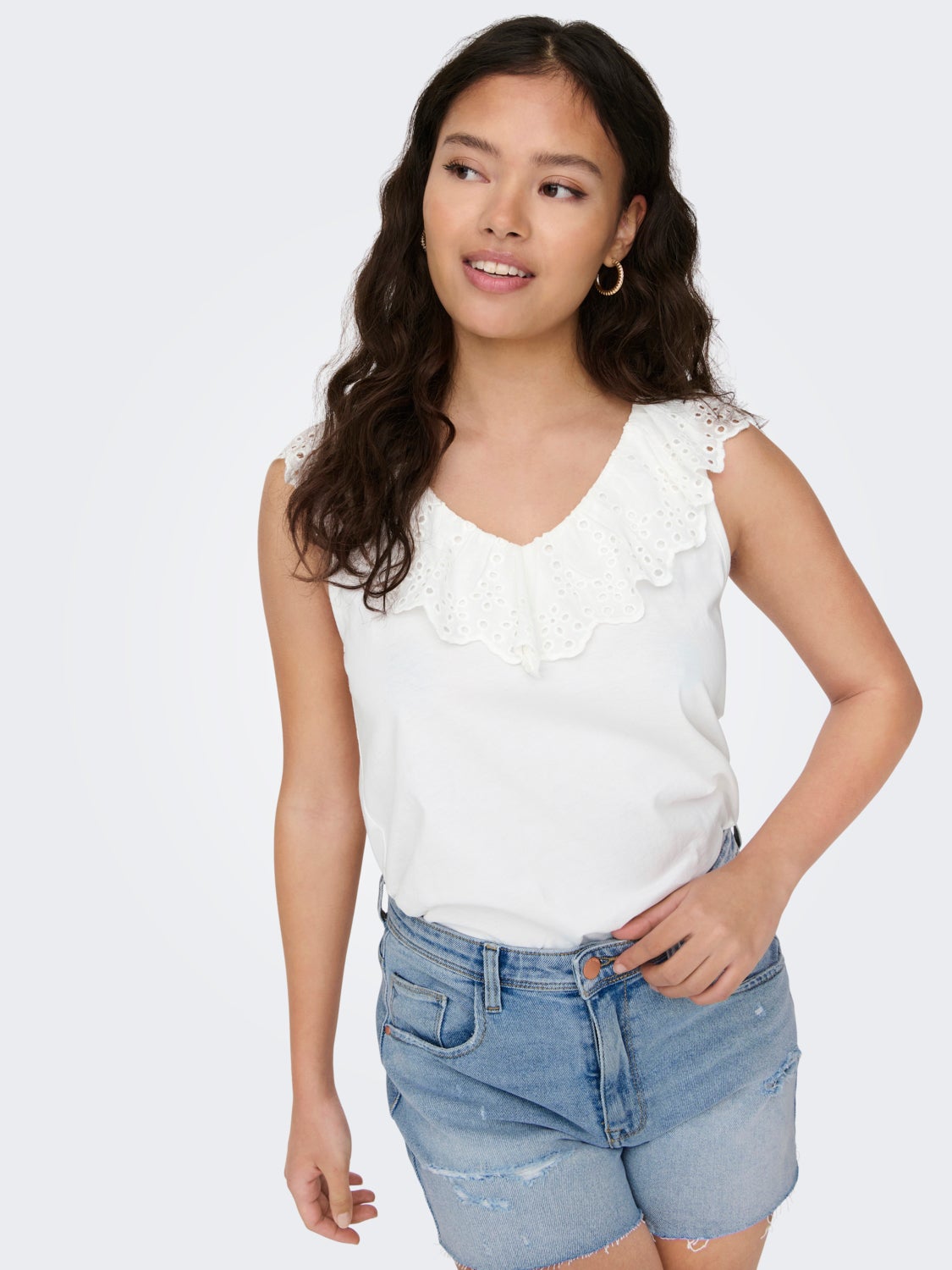 Detailed v-neck top