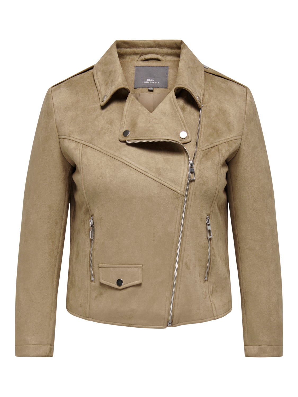 Curvy faux leather jacket