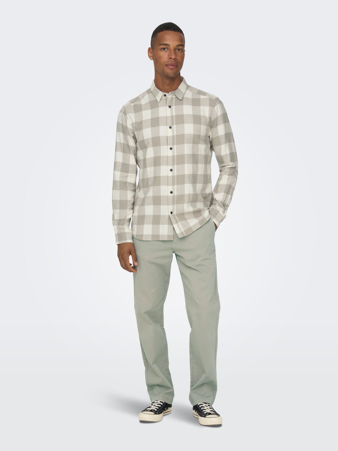 Slim fit checked shirt