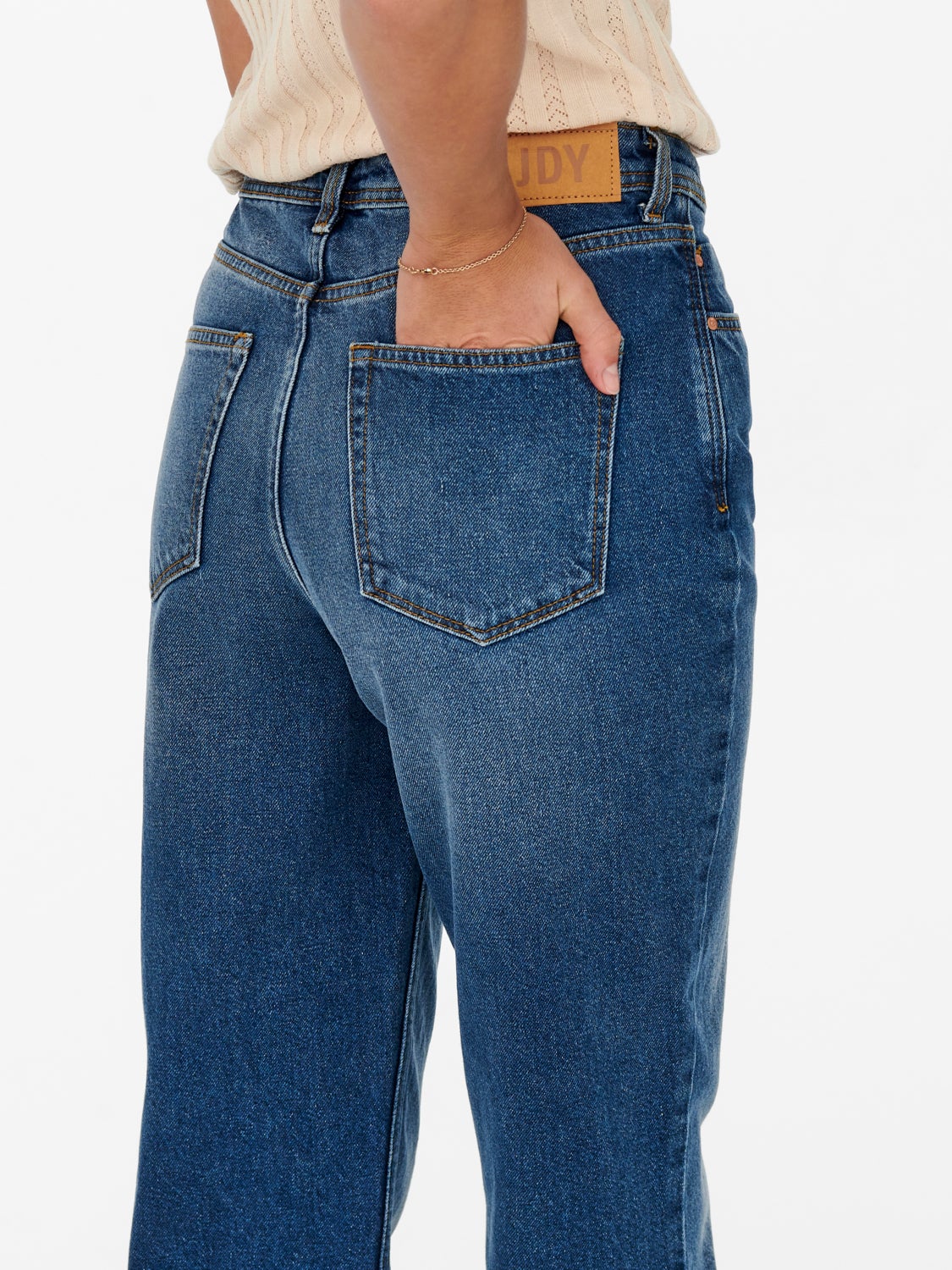 JDYDICHTE HW WIDE DB Loose fit jeans