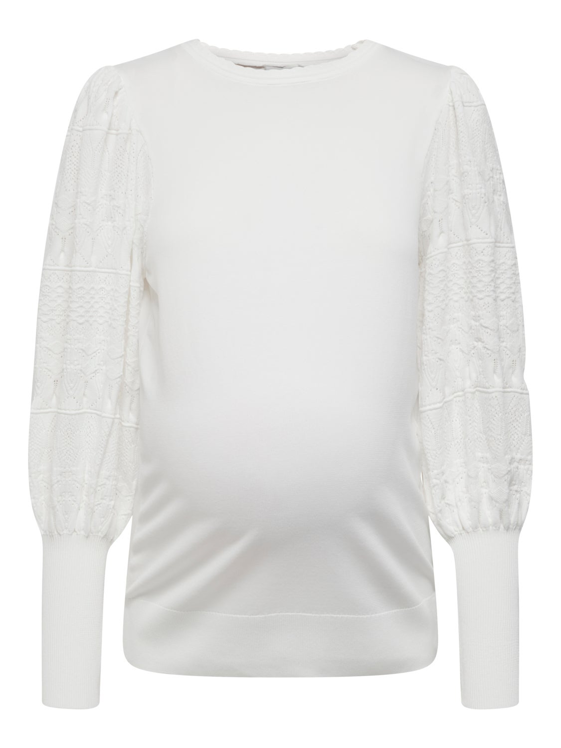 Mama O-neck Knitted Pullover