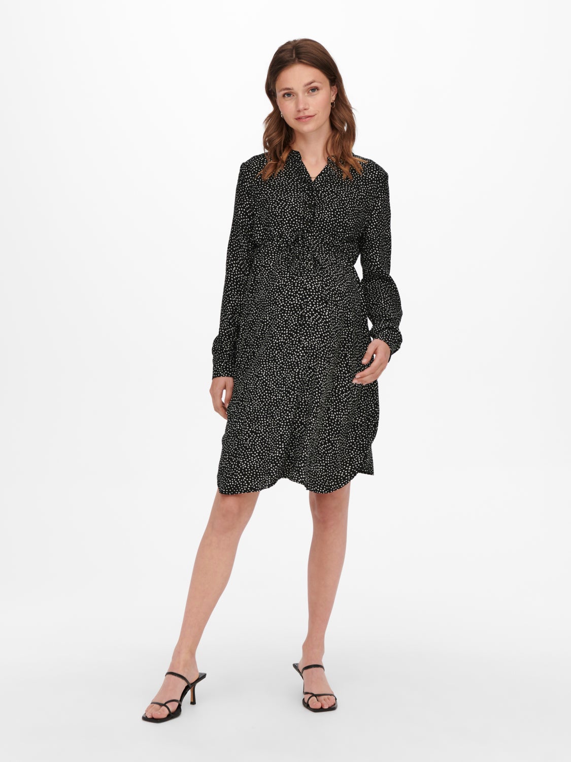 Mama long sleeved V-neck Dress