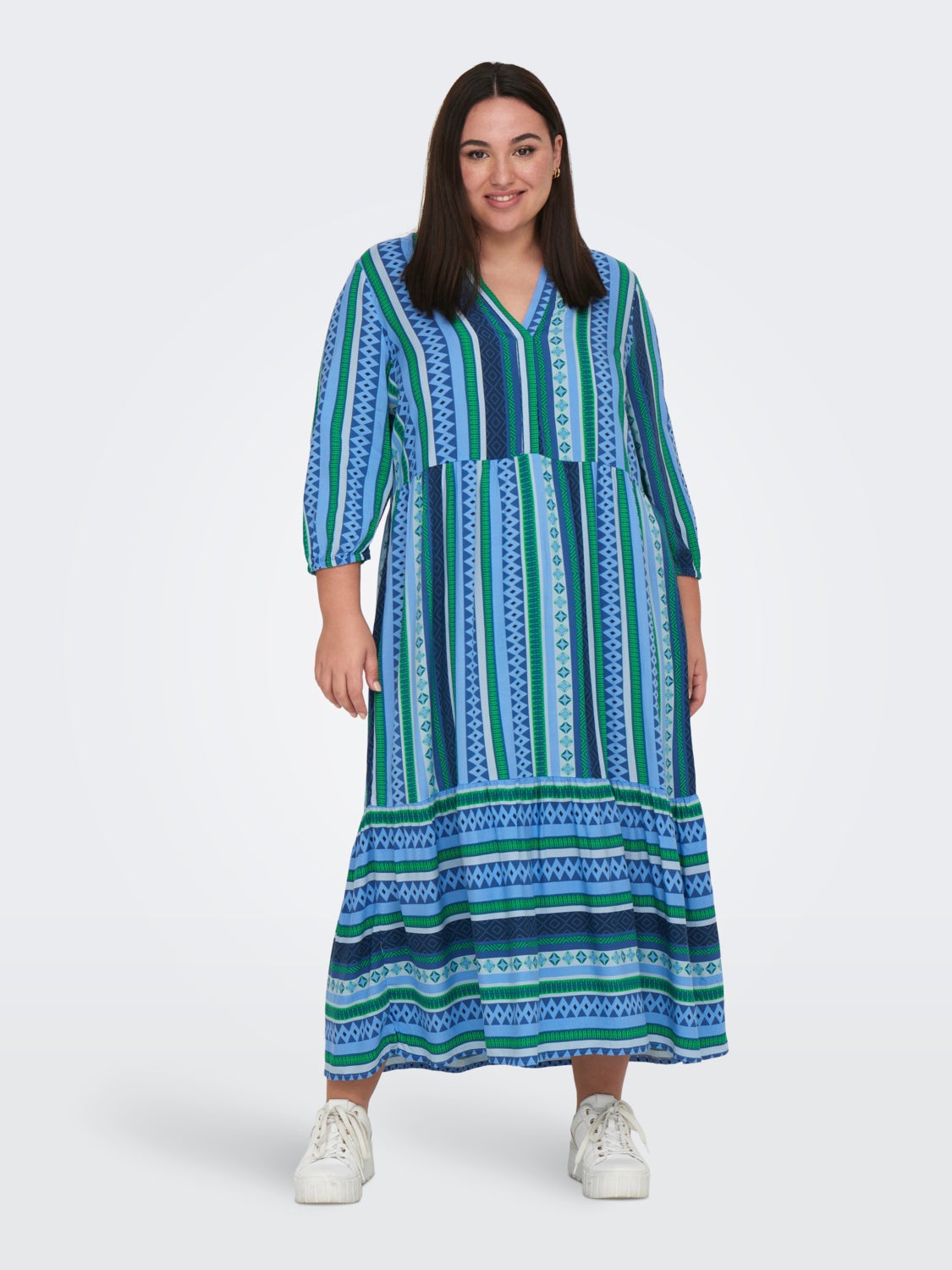 Curvy V-Neck printed Dress