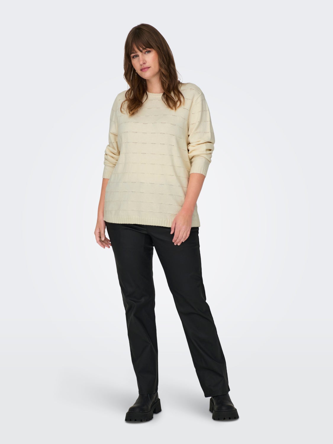 Curvy o-hals sweatshirt