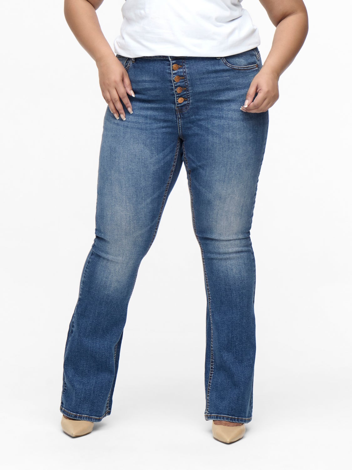 Curvy CARLaola highwaisted Flared Jeans