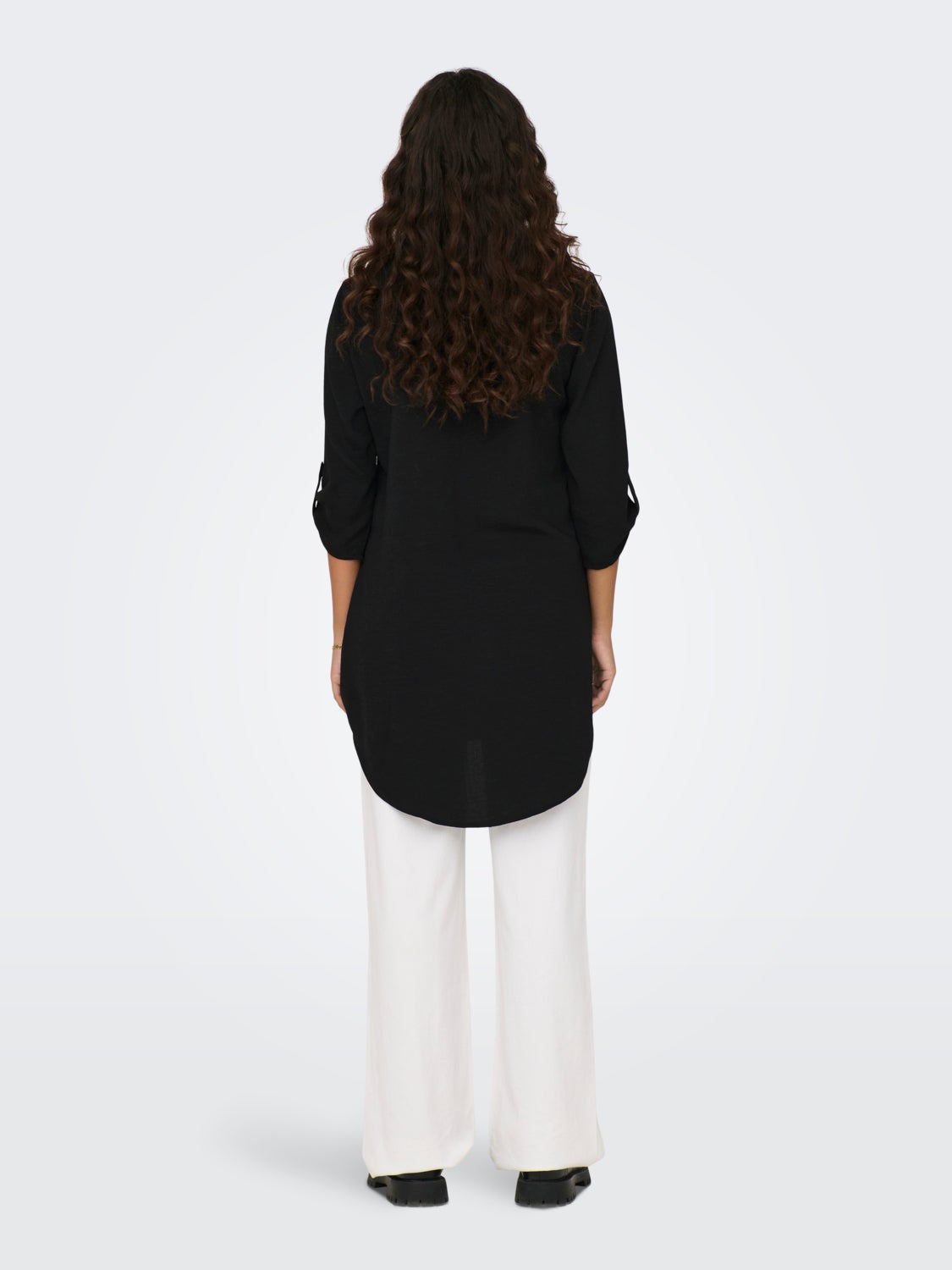 Mini shirt dress with china collar