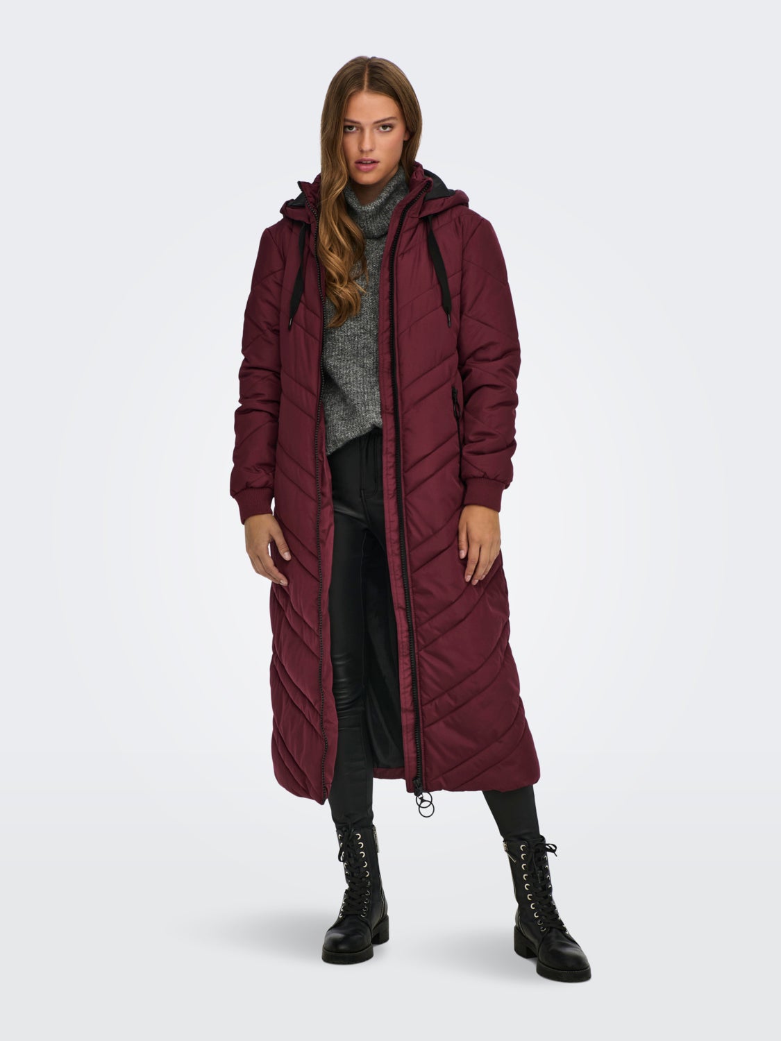 X-long padded hood Jacket