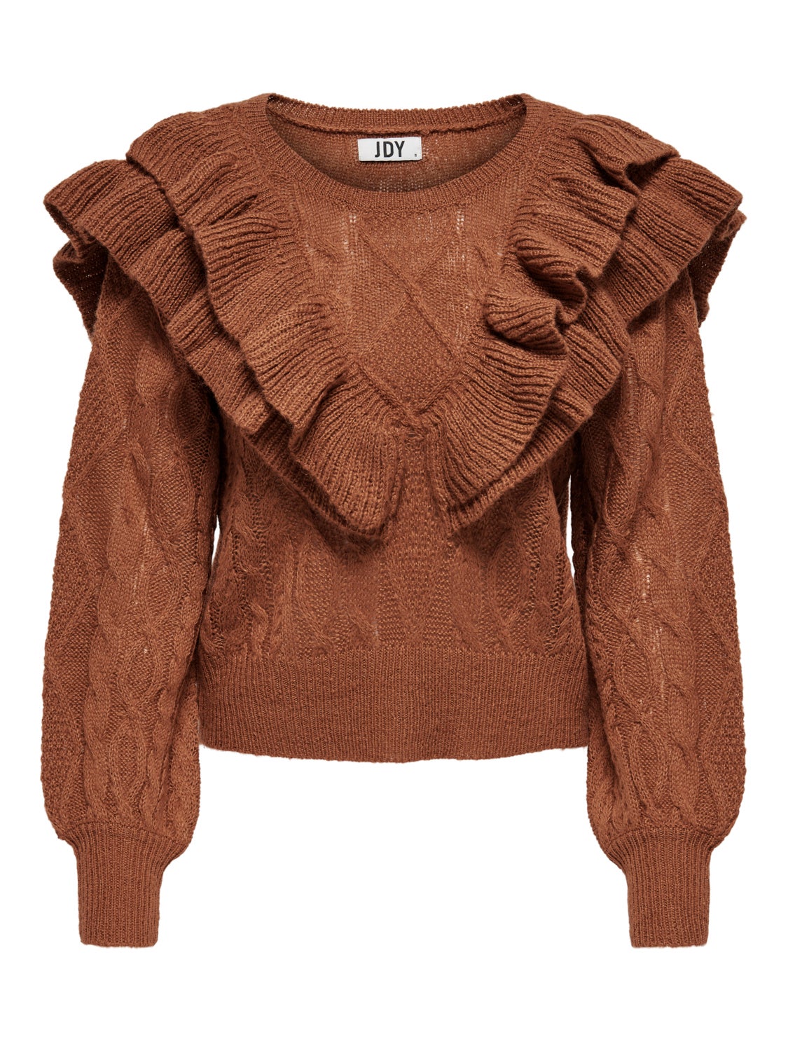 Frill yoke Knitted Pullover
