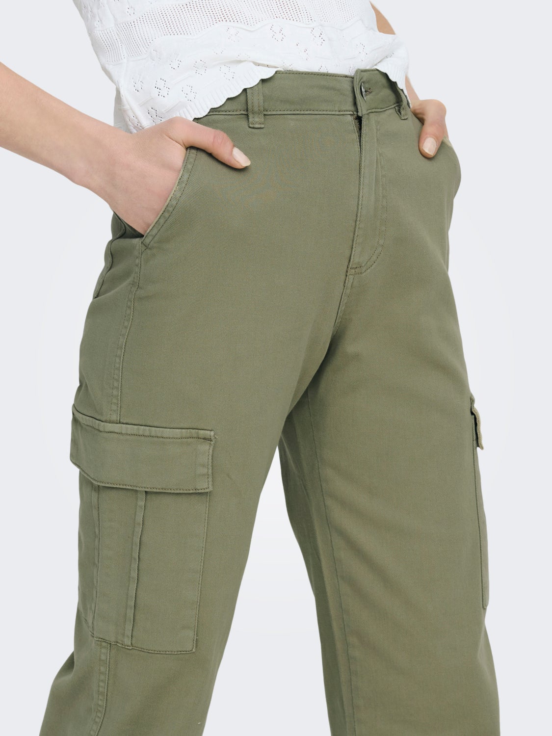 Straight Fit Cargo Trousers