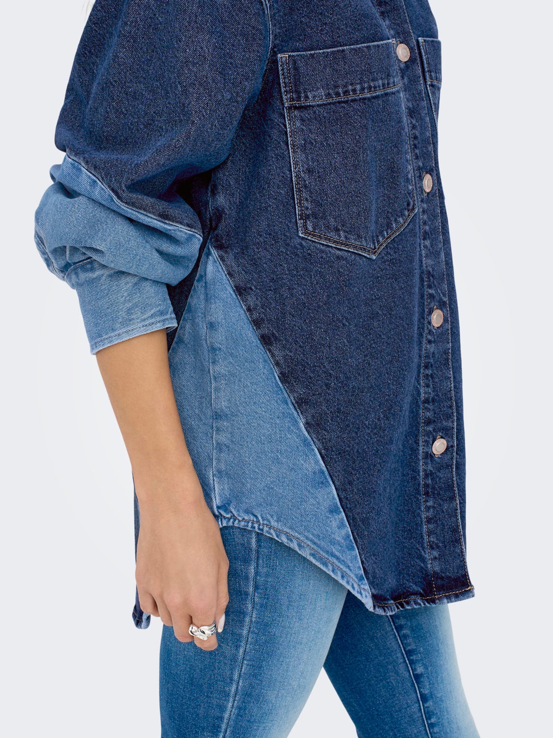 Mix denim shirt