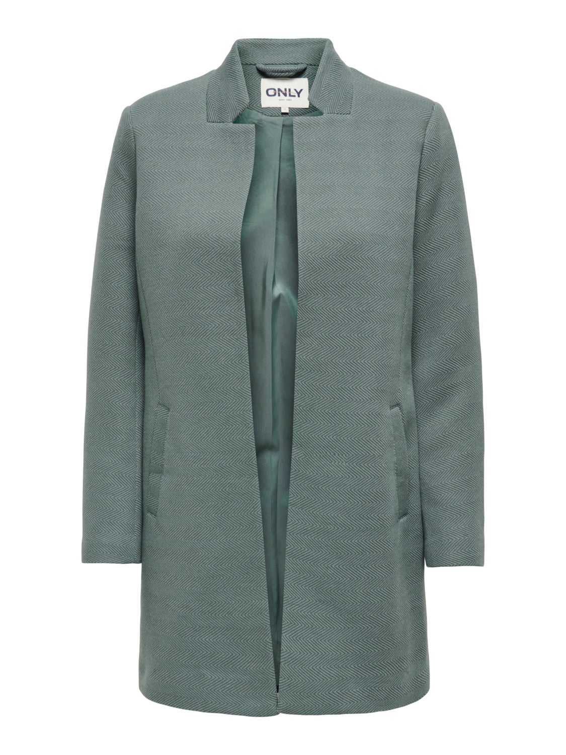 Coat with high collar